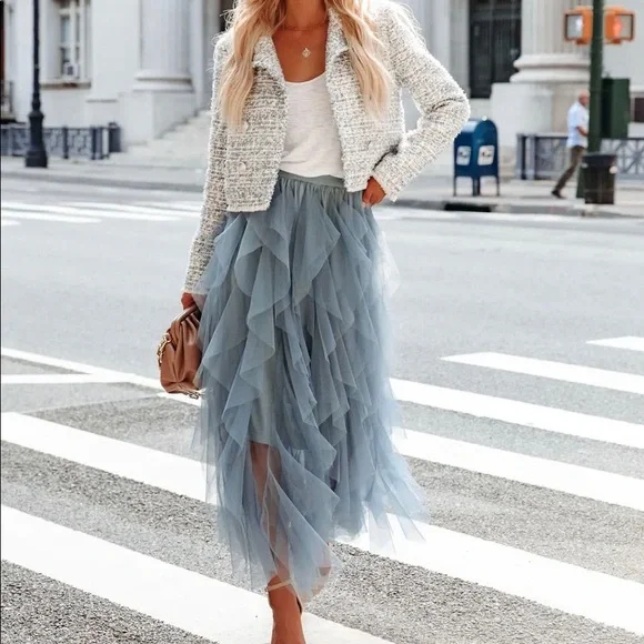 Skirts Xs Blue Tulle Skirt From Vici Collection Worn Once Poshmark